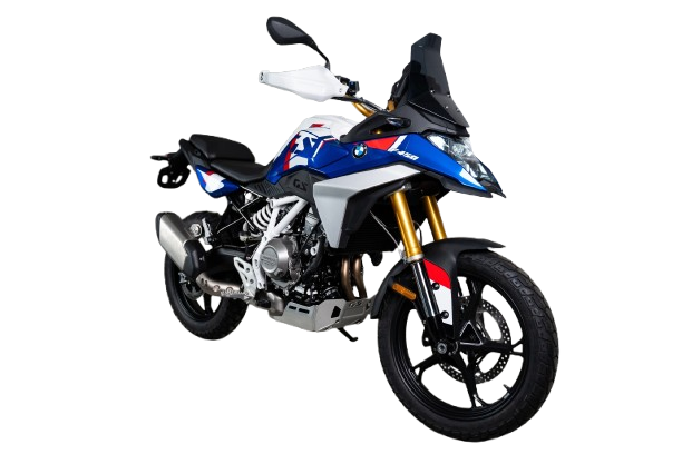 BMW F 450 GS face avant détail phare et carénage