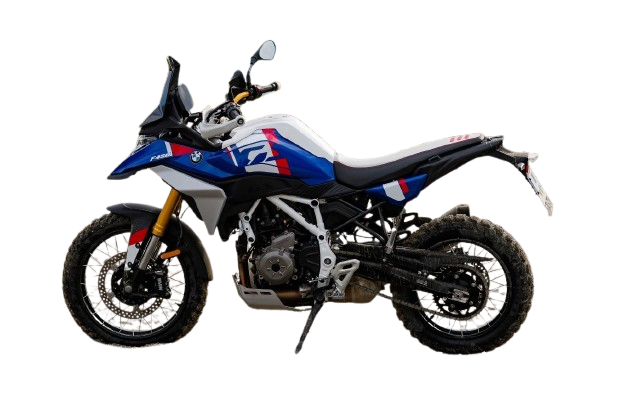 BMW F 450 GS trois quarts avant en situation offroad